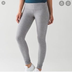 Lululemon Wunder Under Leggings, Heathered Grey